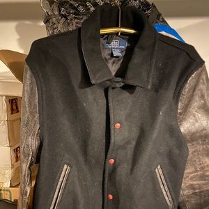 Rare Polo RL Varsity Jacket Leather Sleeves